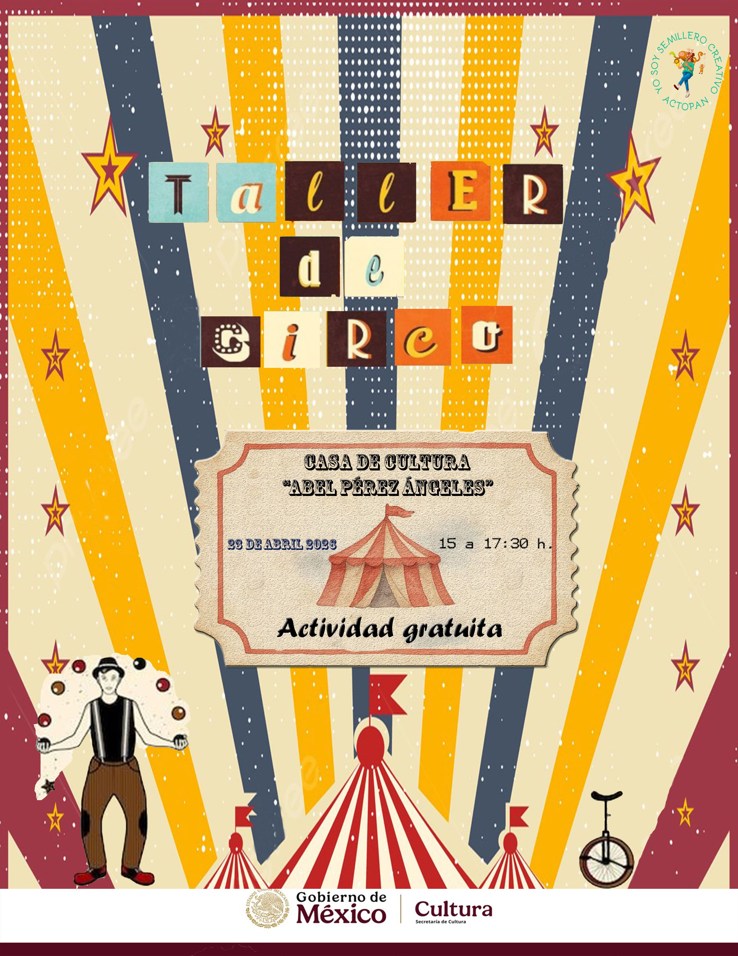 Actividad Cultural Comunitaria: Mi clase de clown